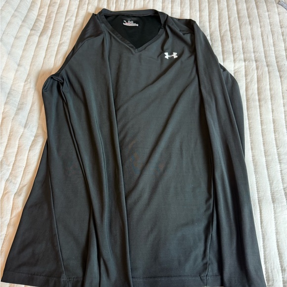 Under Armour Black V-Neck Performance Shirt size L - Picture 2 of 8
